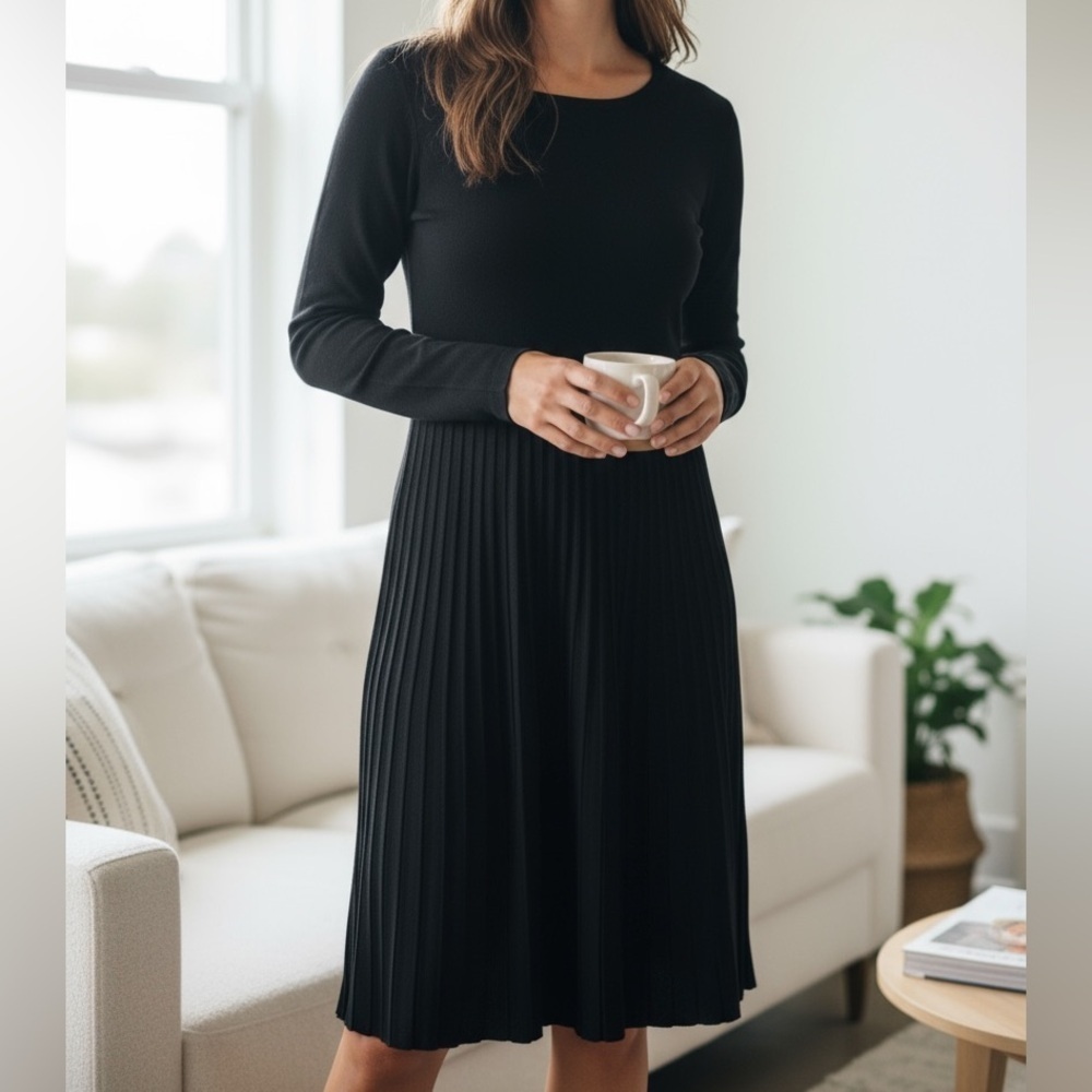 Tory Burch Black Long Sleeve Dress - Office Wear - Size M